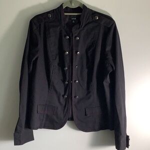 Apt 9 Womens Military Steampunk Goth Style Jacket Black XL